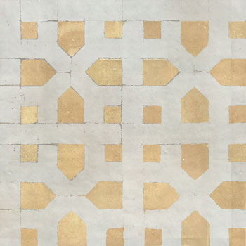 Mosaic House Moroccan tile Nejarine 14-1 Natural, Unglazed, Terracotta White  cement, encaustic, field, pattern, star 